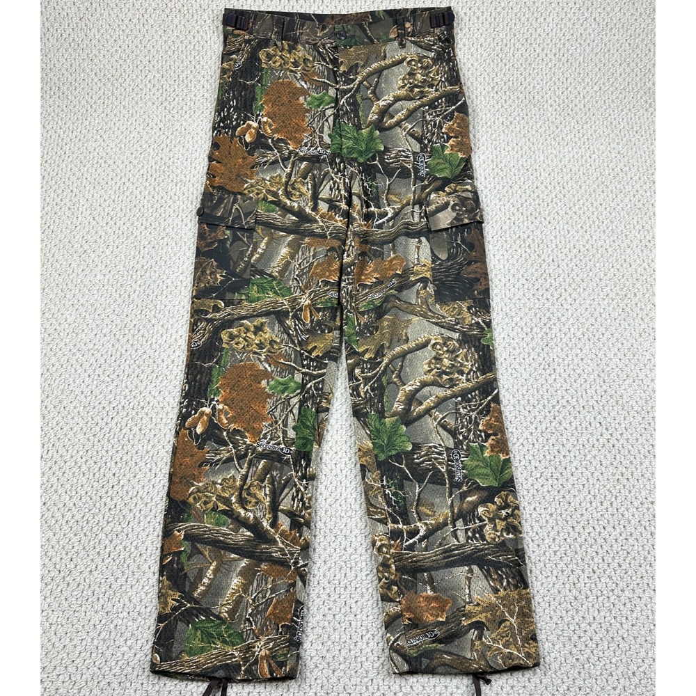 Cabelas Cargo Hunting Mesh Pants Mens M Reg Seclusion 3D Camo Perforated 33" Ins